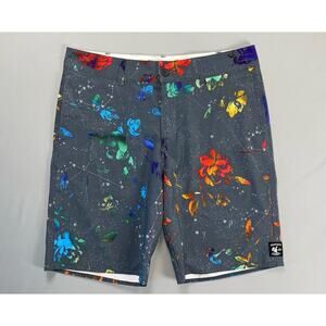 Vans Vanphibian Lightweight Quick Dry Chino Hybrid Shorts. Abstract Floral, 34.